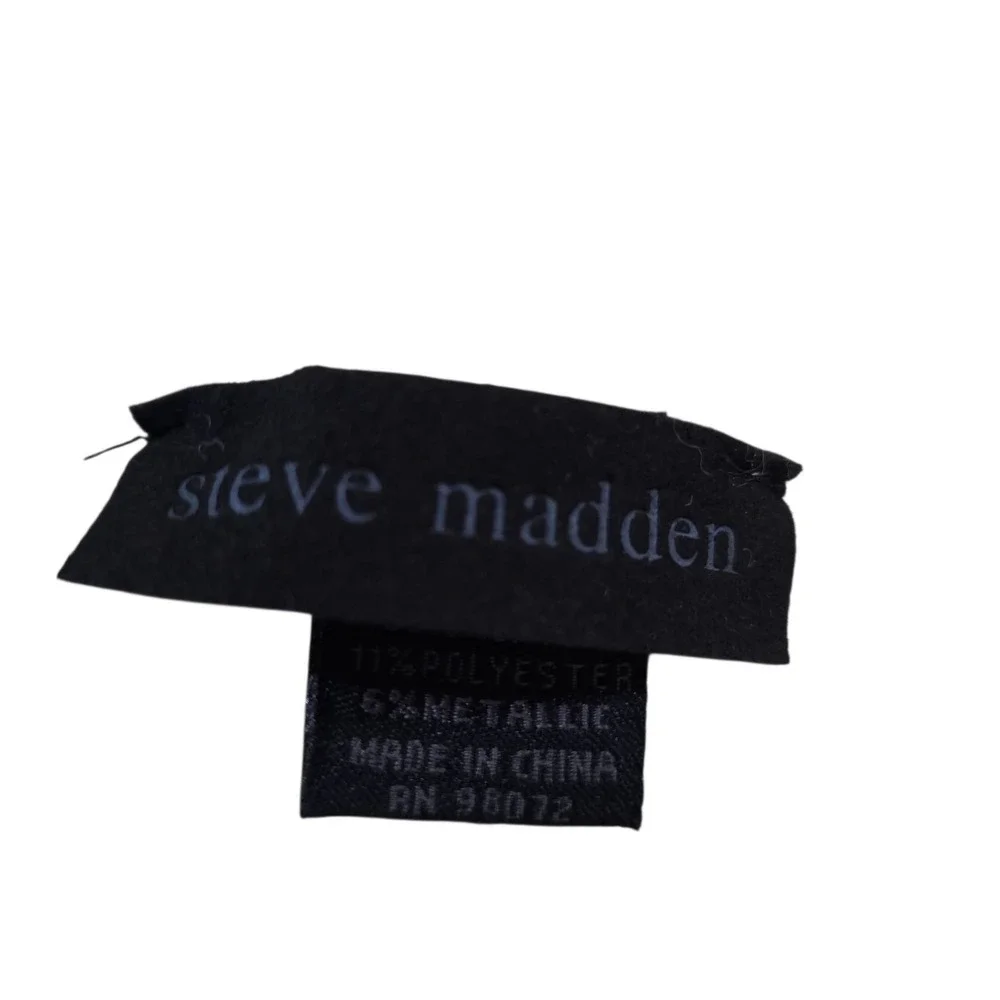 Steve Madden Infinity Scarf Metallic Knit One Size Cream Women's Warm Preppy‎